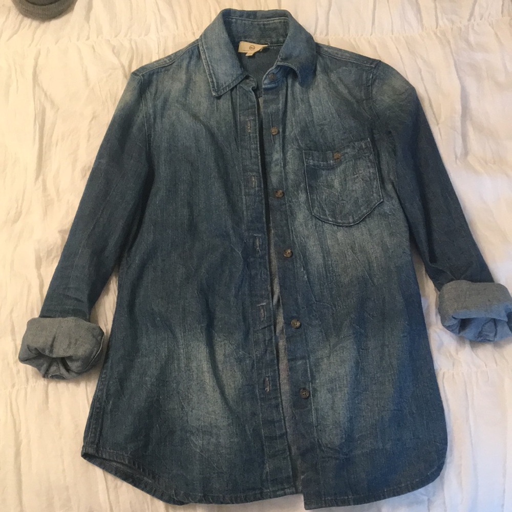 AG denim button down shirt